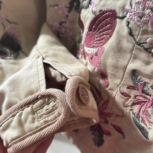 BLUE TIME (Johnny Was Vibe) Floral Embroidered Canvas Blazer Jacket Size S - Picture 8 of 8